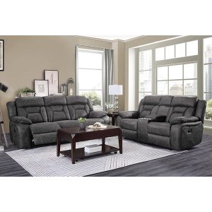 2 PC SEVILLA RECLINING SOFA LOVESEAT SET