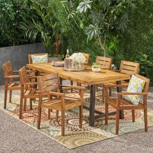 Reidy Rectangular 8 Person 79 Long Dining Set