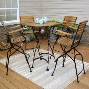 Maleah Round 4 Person 28 Long Bar Height Dining Set