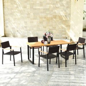 Damori Rectangular 6 Person 69 Long Dining Set