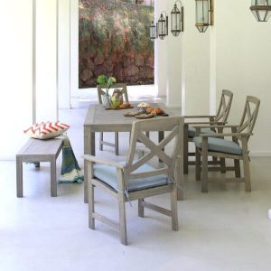 Wirksworth Rectangular 6 Person 72 Long Dining Set with Cushions