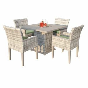 Waterbury Square 4 Person 39.5 Long Dining Set with Cushions