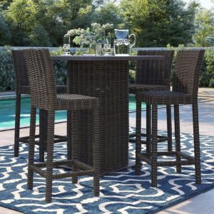 Fairfield Square 4 Person 35.5 Long Bar Height Dining Set