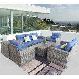 Aldesino 7 Person Seating Group with Cushions