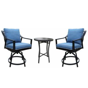 Mackinnon Round 2 Person 32.09 Long Bar Height Dining Set with Cushions