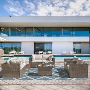 Wragby Wicker/Rattan 6 Person Seating Group with Cushions