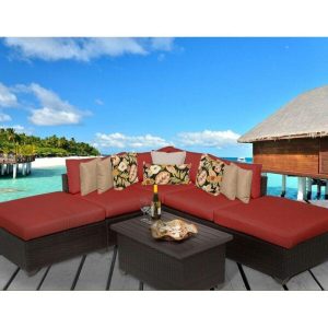 Fernando All Weather Wicker/Rattan 4 Person Seating Group with Cushions
