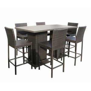 Tegan Square 6 Person 70 Long Bar Height Dining Set