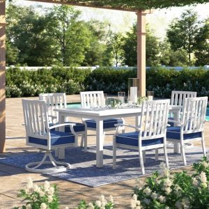 Higden Rectangular 6 Person 70.1 Long Dining Set with Cushions