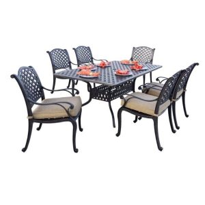 Chandlerville Rectangular 6 Person 72 Long Dining Set with Cushions