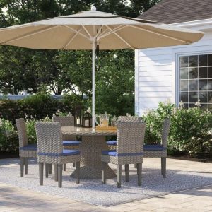 Merlyn Round 6 Person 60 Long Dining Set with Cushions