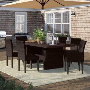 Tegan Rectangular 6 Person 79 Long Dining Set