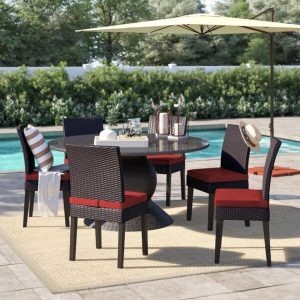 Stratford Round 6 Person 60 Long Dining Set with Cushions