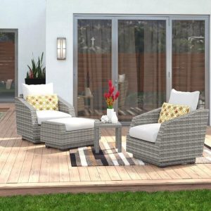 Castelli Wicker/Rattan 2 Person Seating Group with Cushions