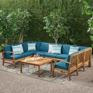 Xan Solid Wood Seating Group with Cushions