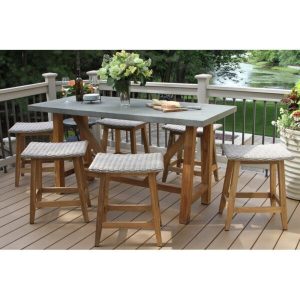 Caelan Rectangular 6 Person 70 Long Dining Set with Cushions
