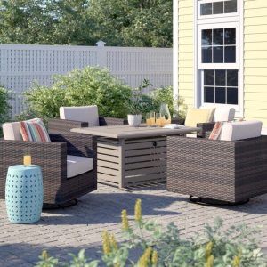 Amarantha 4 Person Seating Group with Cushions