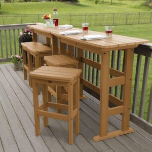 Regan Rectangular 4 Person 54 Long Bar Height Dining Set