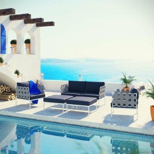 Finney 5 Person Seating Group with Cushions