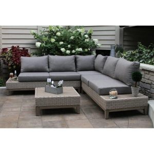 Legette Wicker/Rattan 5 Person Seating Group with Cushions