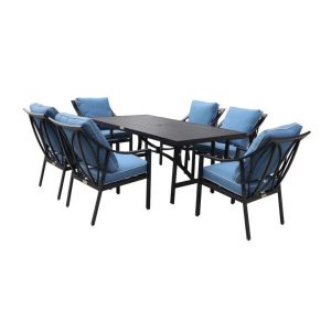 Mackinnon Rectangular 6 Person 73 Long Dining Set with Cushions