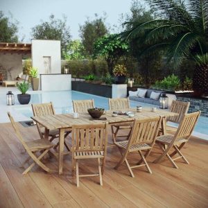 Sidney Rectangular 8 Person 98.5 Long Teak Dining Set