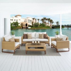 Mcdougal 4 Person Seating Group with Sunbrella Cushions