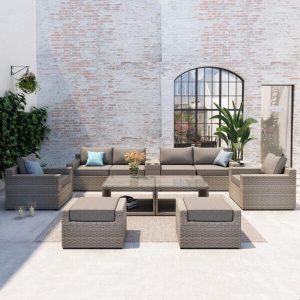 Alhambra Wicker/Rattan 8 Person Seating Group with Cushions