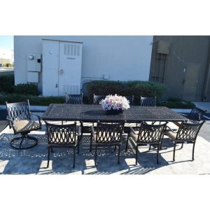 Kidder Rectangular 10 Person 84 Long Dining Set with Cushions