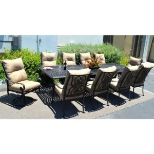 Poulson Rectangular 10 Person 132 Long Dining Set