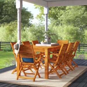 Decastro Rectangular 8 Person 87 Long Teak Dining Set