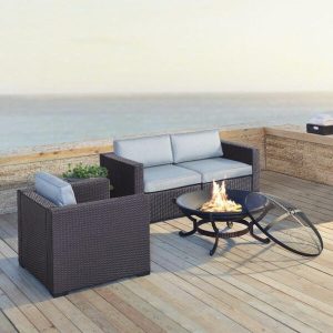 Lawson All Weather Wicker/Rattan 3 Person Seating Group with Cushions