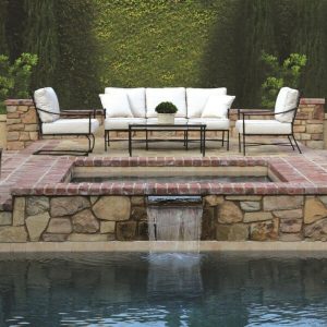 Lucier Metal 5 Person Seating Group with Sunbrella Cushions