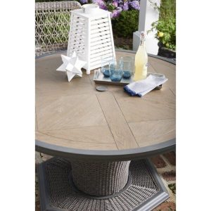 Lucus Round 4 Person 54 Long Dining Set with Cushions