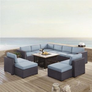 Lawson All Weather Wicker/Rattan 9 Person Seating Group with Cushions