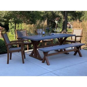 Kalavasos Rectangular 7 Person 74 Long Dining Set
